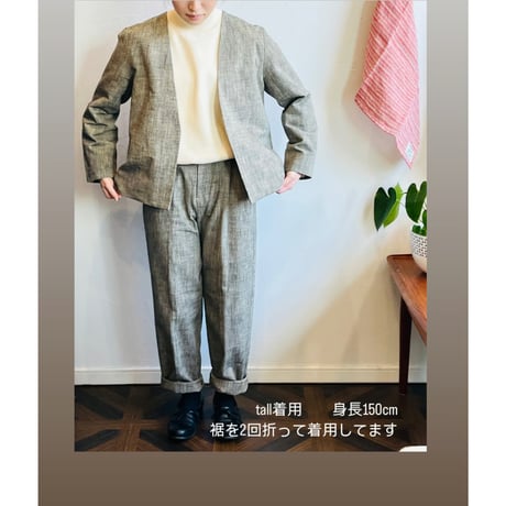 miho umezawa cotton slab yarn straight pants
