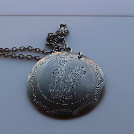 Vintage Saami pewter  Necklace  round