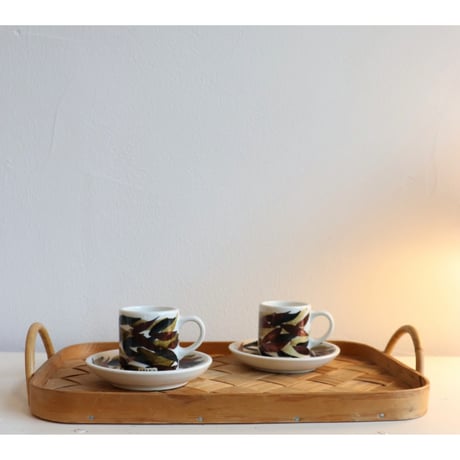 Arabia handpainted demitasse cup&saucer 2set