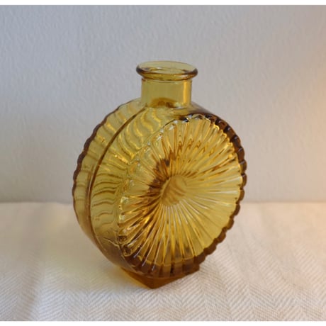 Riihimaen Lasi 'Aurinkopullo' vase 1/4 amber