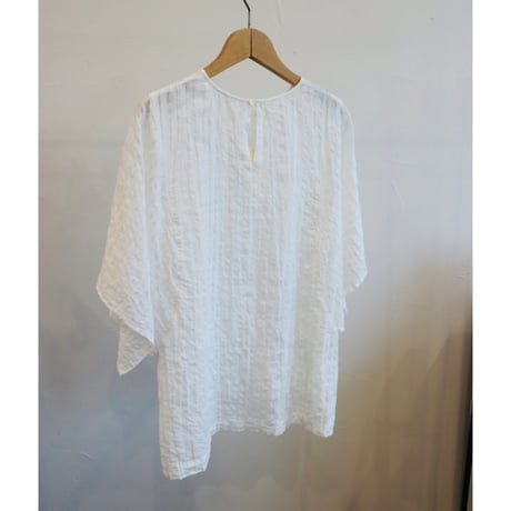 miho umezawa  cotton linen square sleeve blouse