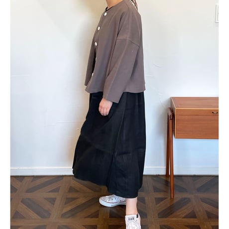pot and tea linen twill back ribbon one piece