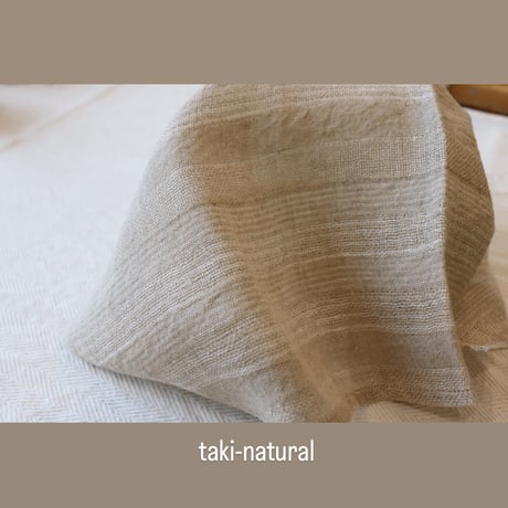 Tenjin linen half-size  kitchen towel 'gunnai-jima'