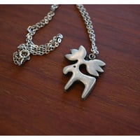 vintage pewter pendant moose