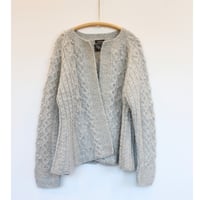 raha handknitted peplum cardigan grey