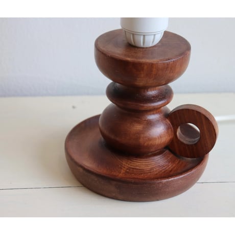 vintage walnut table lamp