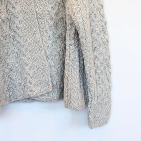 raha handknitted peplum cardigan grey