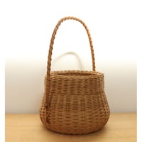 vintage rattan basket with handle