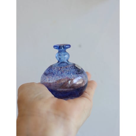 Kosta Boda miniture vase  blue x purple