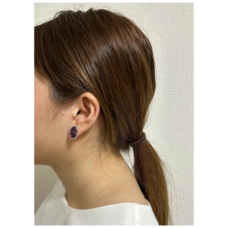 Reflect purple pierce / earrings