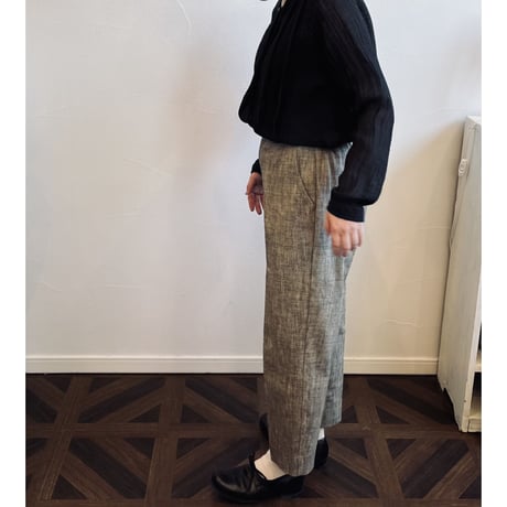 miho umezawa cotton slab yarn straight pants