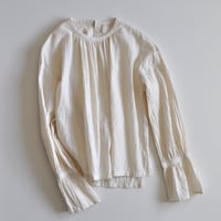 miho umezawa voile washer gathered blouse