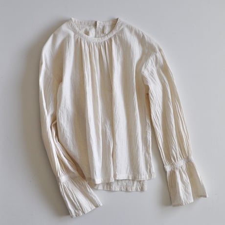 miho umezawa voile washer gathered blouse