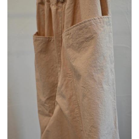 miho umezawa cotton linen weather cocoon wide pants pink