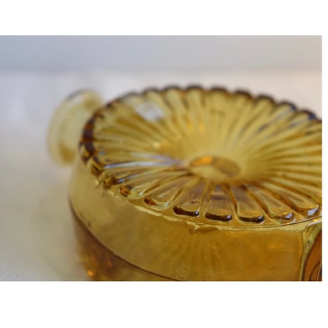 Riihimaen Lasi 'Aurinkopullo' vase 1/4 amber