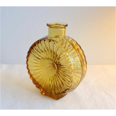 Riihimaen Lasi 'Aurinkopullo' vase 1/4 amber