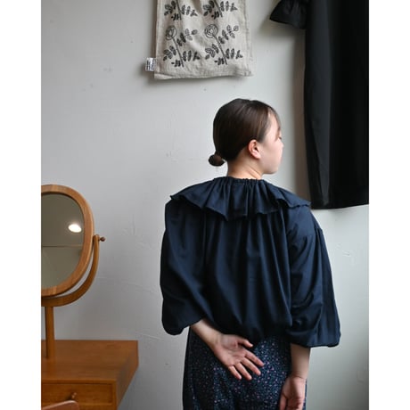 pot and tea cotton silk frill blouse
