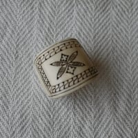 Vintage Saami reindeer antler  cufflink