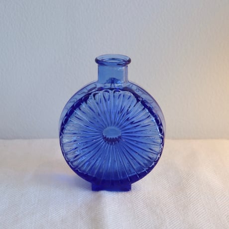 Riihimaen Lasi 'Aurinkopullo' vase 1/4 cobalt blue