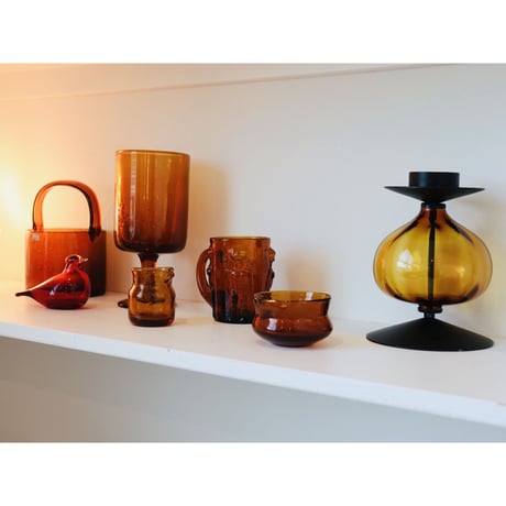 Erik Höglund candle stand amber