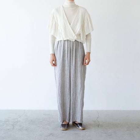 miho umezawa twist linen frill relaxing pants