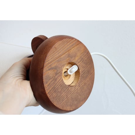 vintage walnut table lamp