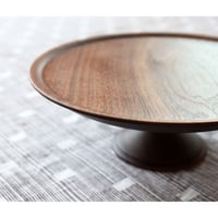 Decor cake stand walnut L
