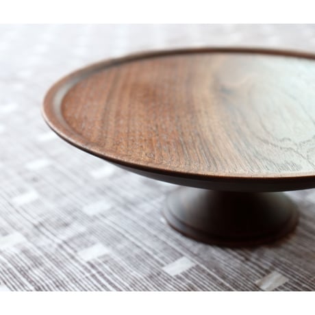 Decor cake stand walnut L