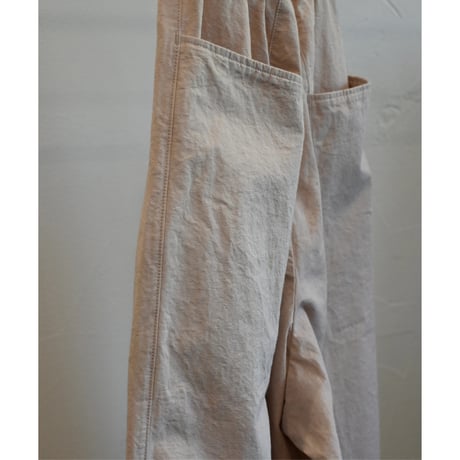 miho umezawa cotton linen weather cocoon wide pants pink