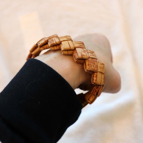 vintage saami accessory / birch braclet & ring set