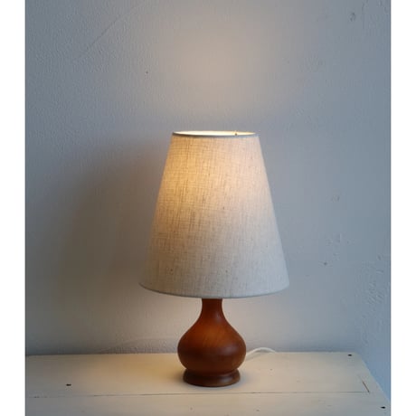 vintage teak table lamp