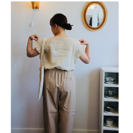 raha gabardine tuck easy pants