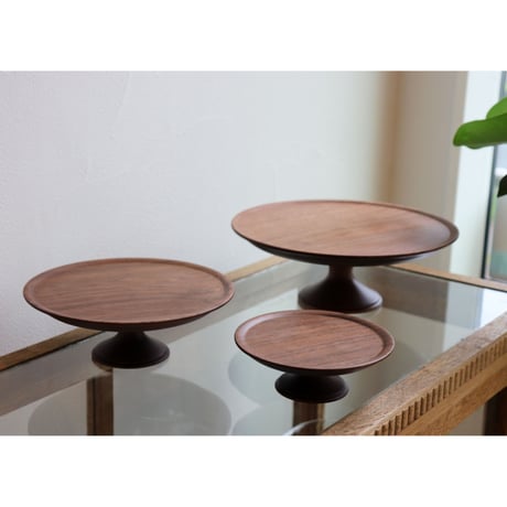 Decor cake stand walnut M