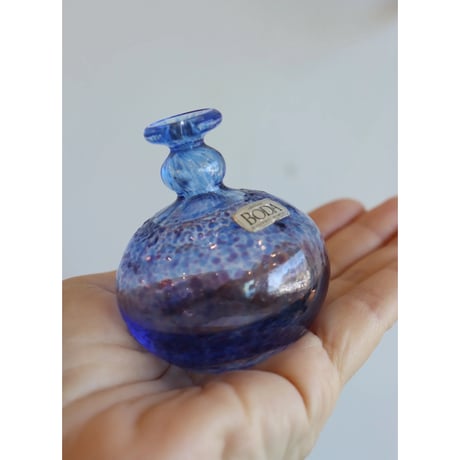 Kosta Boda miniture vase  blue x purple