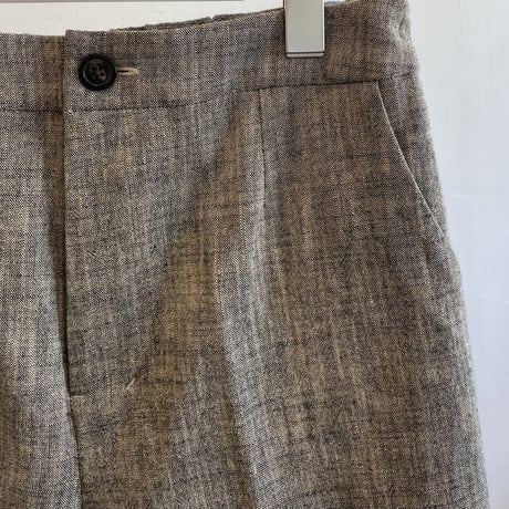 miho umezawa cotton slab yarn straight pants