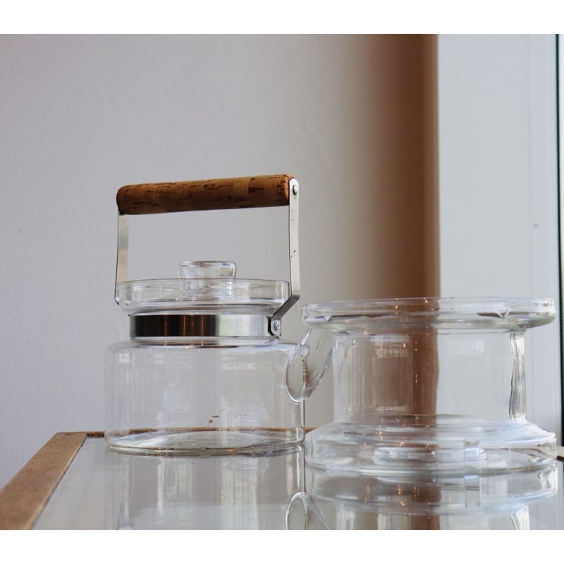 Boda Nova glass teapot and warmer M size | plum