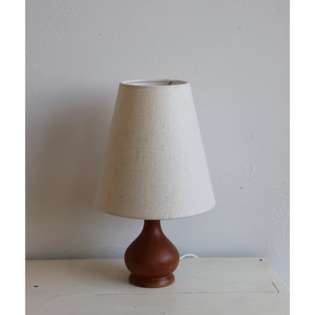 vintage teak table lamp