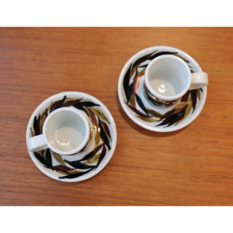 Arabia handpainted demitasse cup&saucer 2set