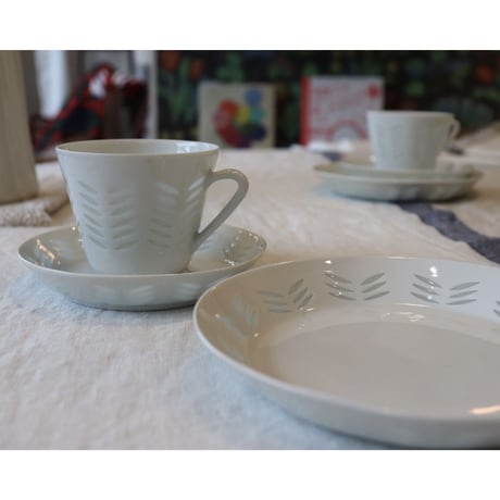 Arabia rice  coffee  c/s + dessertplate set  A