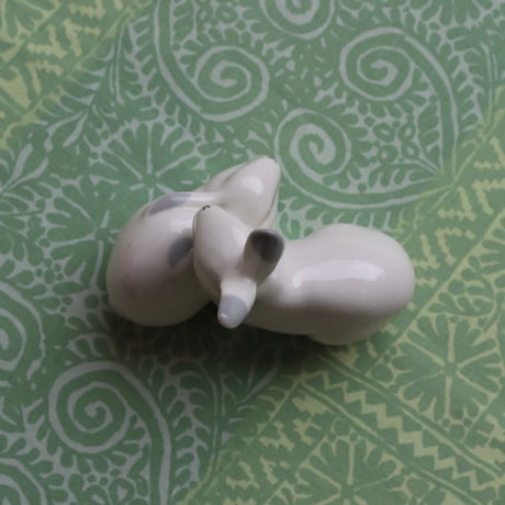 Vintage Russian figurine 2 rabbits