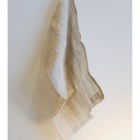 Tenjin linen half-size  kitchen towel 'gunnai-jima'