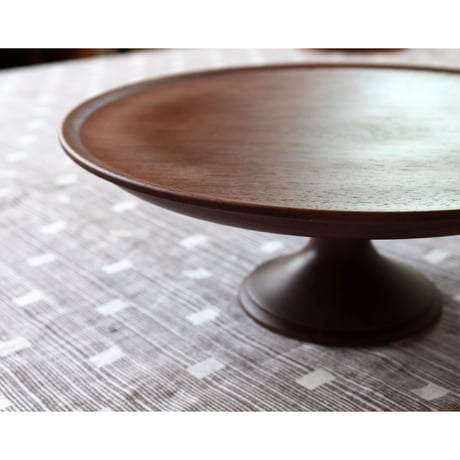 Decor cake stand walnut L