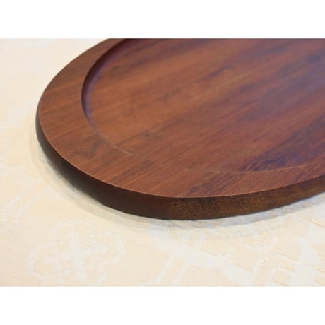 Vintage teak tray oval