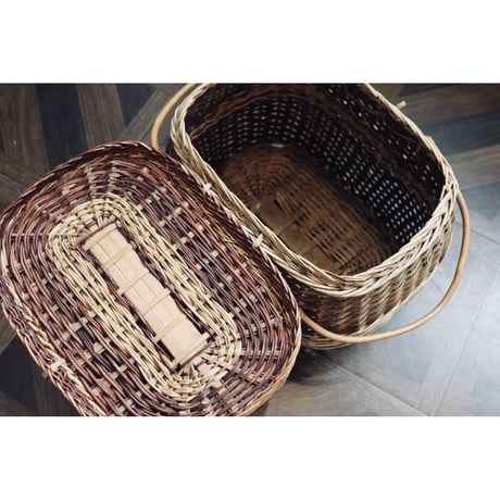 Finnish vintage  basket with lid