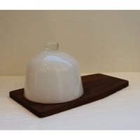 NUUTAJÄRVI  cheese dome with teak tray