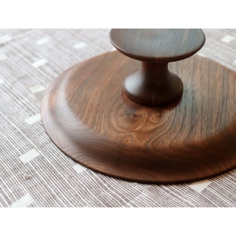 Decor cake stand walnut S