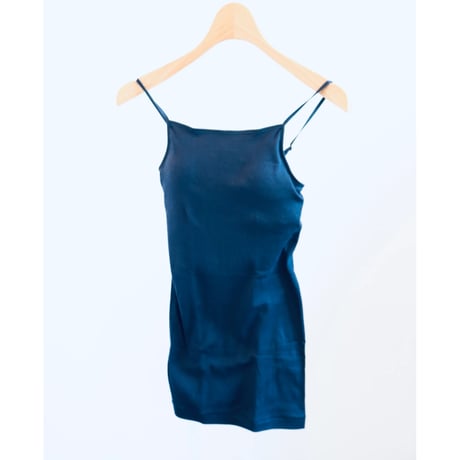 souple luz rib straight neck brapad camisole navy