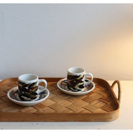 Arabia handpainted demitasse cup&saucer 2set