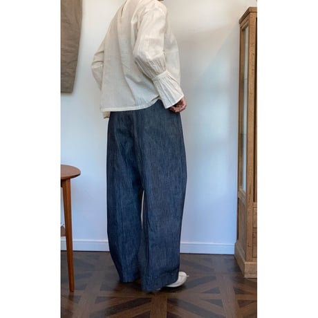 miho umezawa voile washer gathered blouse