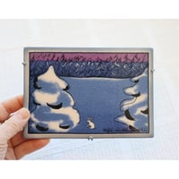 Arabia Helja Liukko Sundstrom wall plaque 'rabbit in snow'